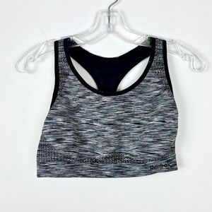 Reebok Marled Gray Athletic Racer Back Sports Bra